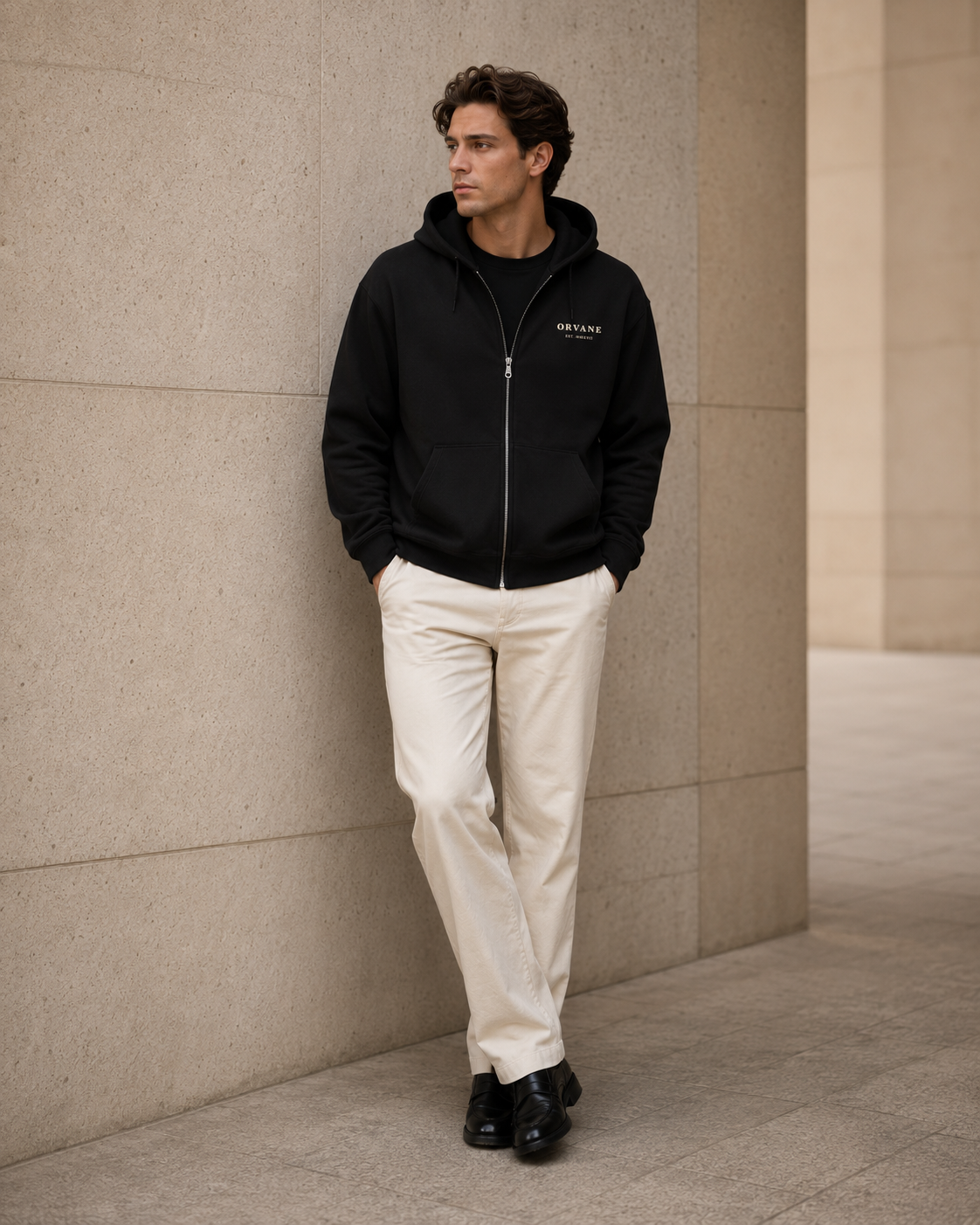 ORVANE Discipline Full-Zip Hoodie — Black