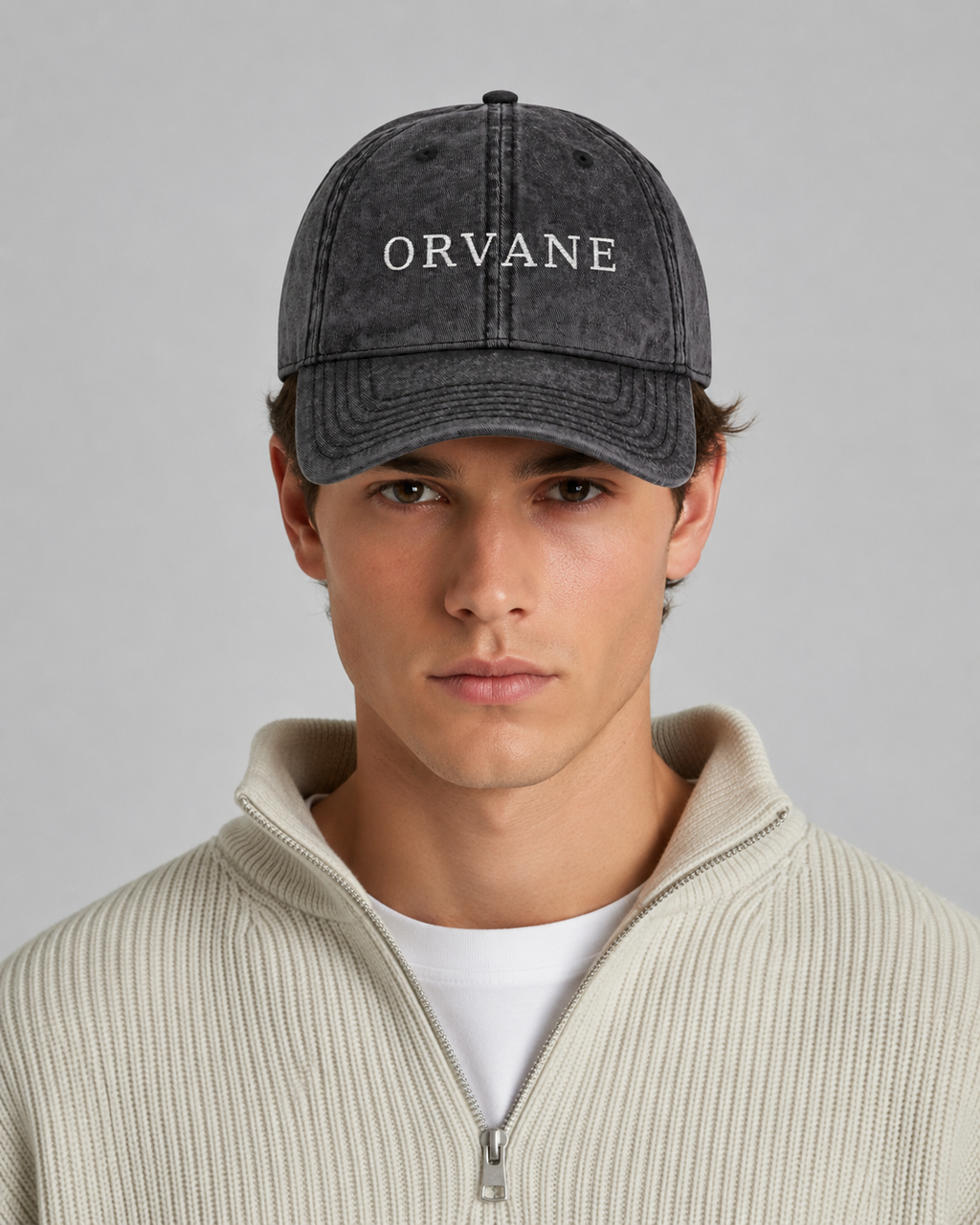 ORVANE Signature Washed Cap — Black