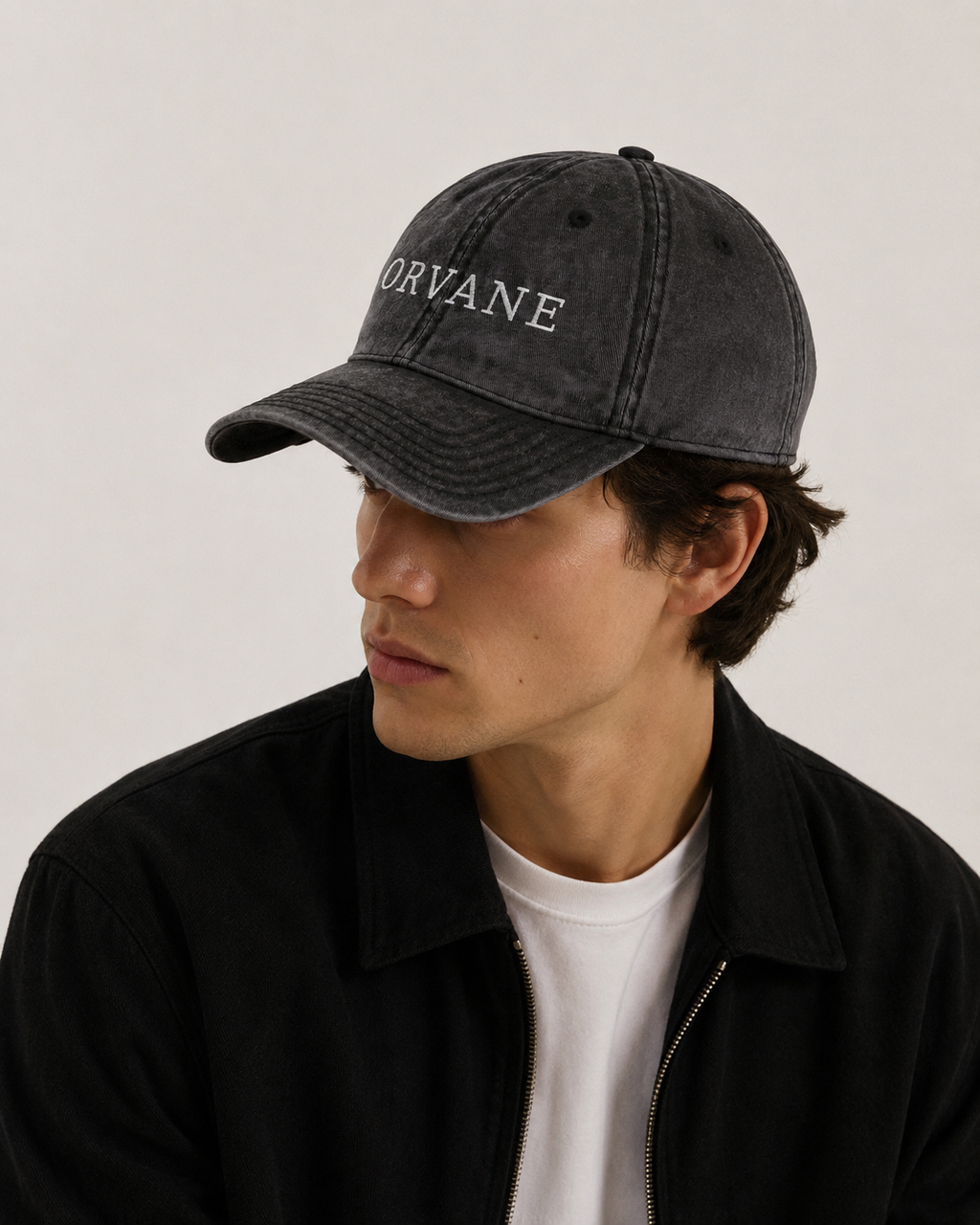 ORVANE Signature Washed Cap — Black