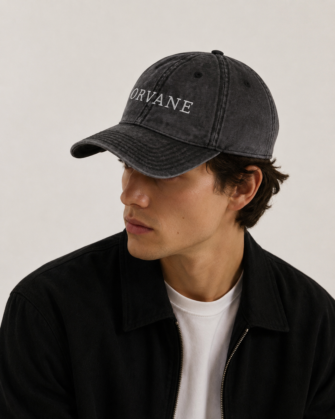 ORVANE Signature Washed Cap — Black