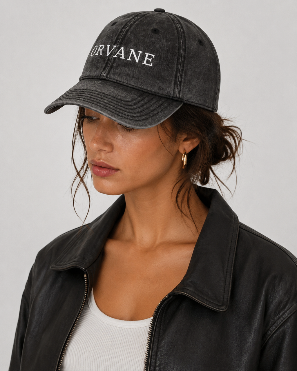 ORVANE Signature Washed Cap — Black