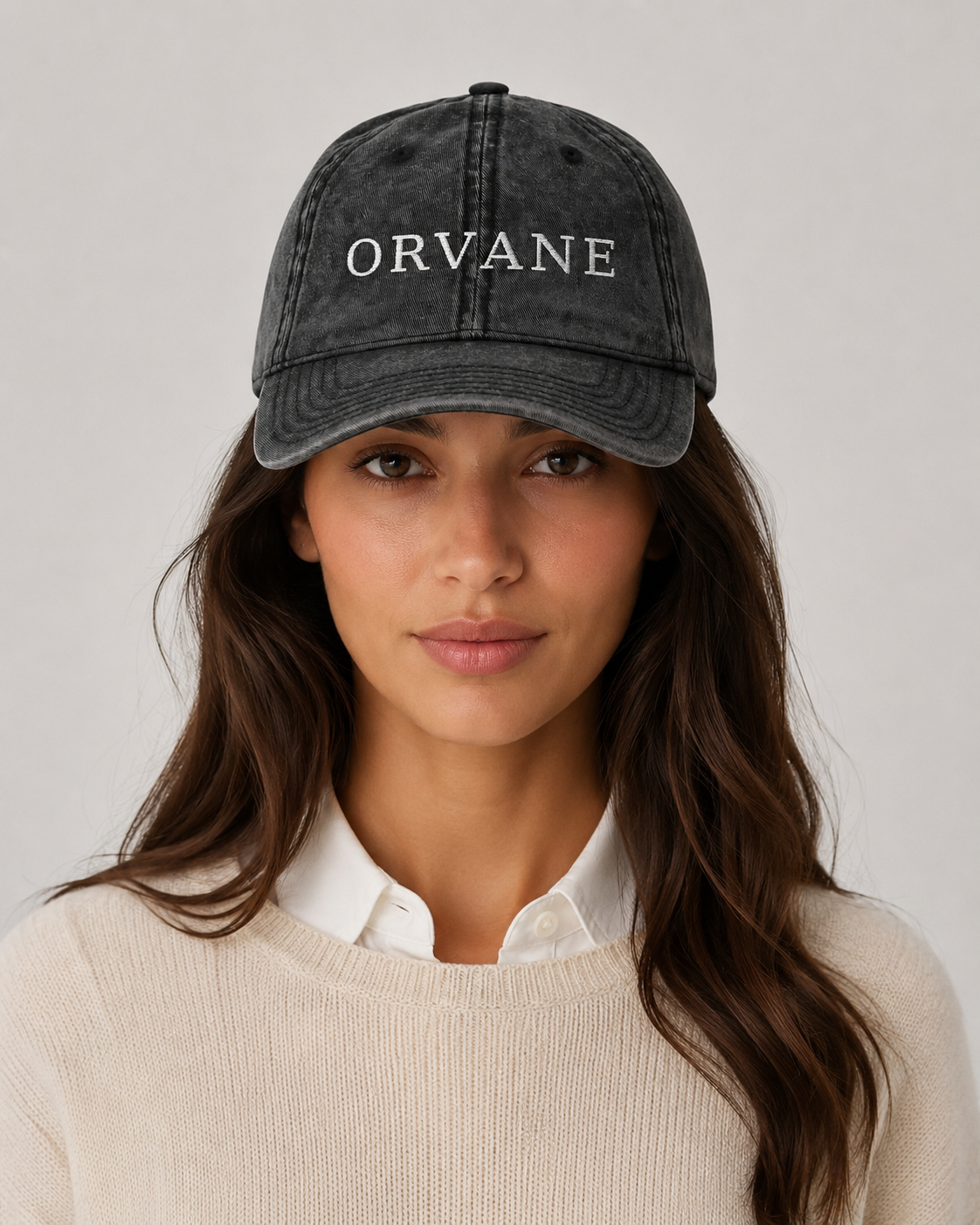ORVANE Signature Washed Cap — Black