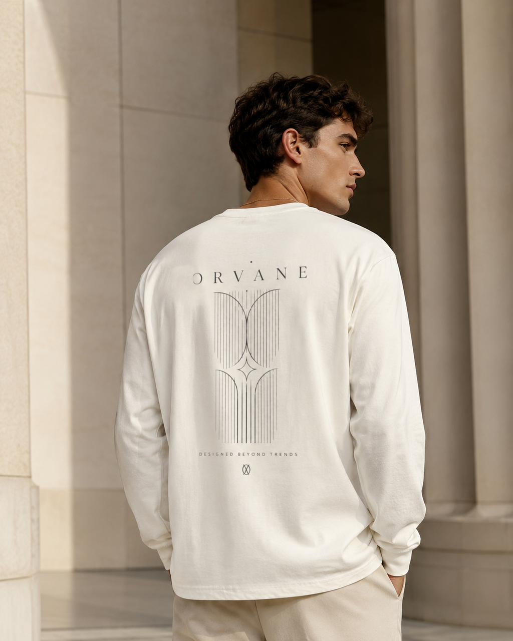 ORVANE Architectural Long Sleeve —  White & Ivory
