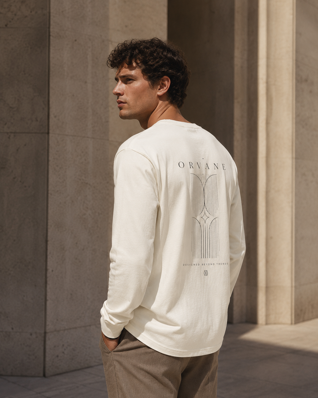 ORVANE Architectural Long Sleeve —  White & Ivory