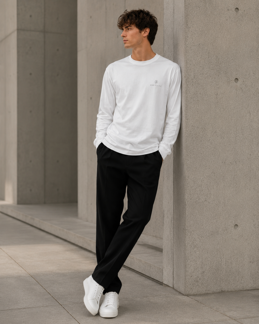 ORVANE Architectural Long Sleeve —  White & Ivory