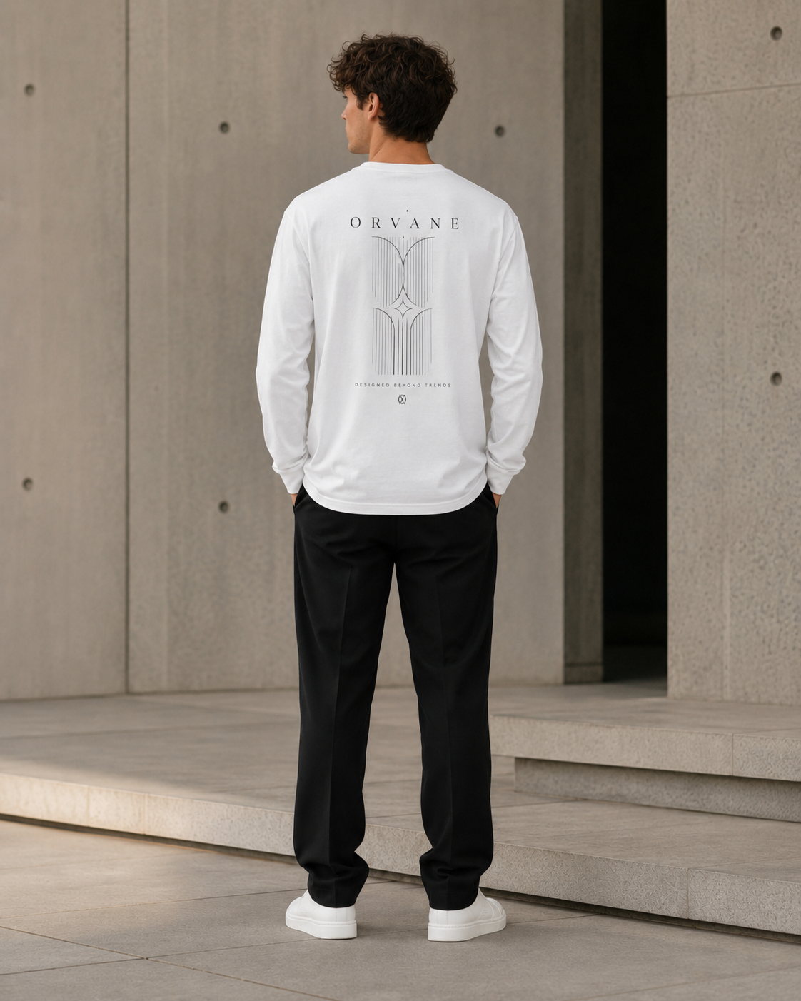 ORVANE Architectural Long Sleeve —  White & Ivory