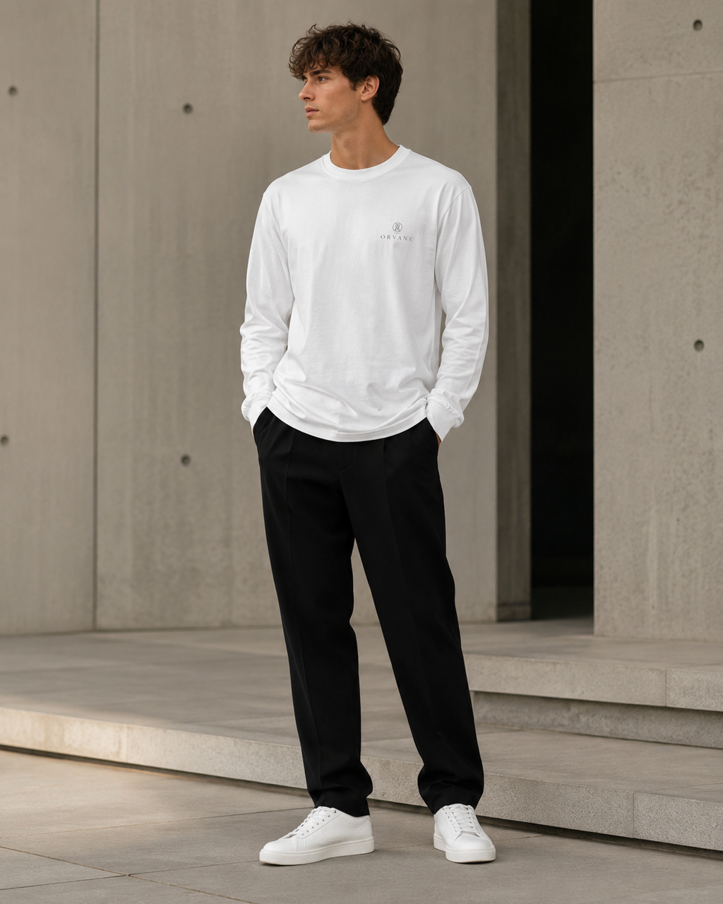 ORVANE Architectural Long Sleeve —  White & Ivory