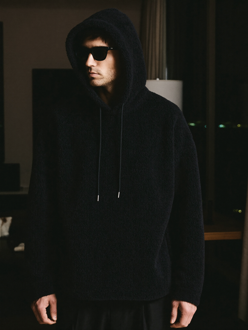 Orvane Premium Hoodie in Black — editorial